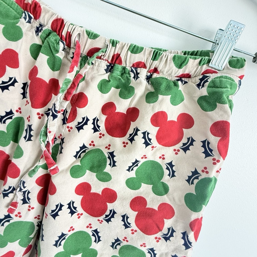 Disney Hanna Andersson Flannel Pajama Pants Unisex S Mickey‎ Holiday Cozy Lounge